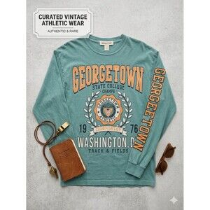 Georgetown State College Long Sleeve Shirt Small S Teal Turquoise Obsessive Love